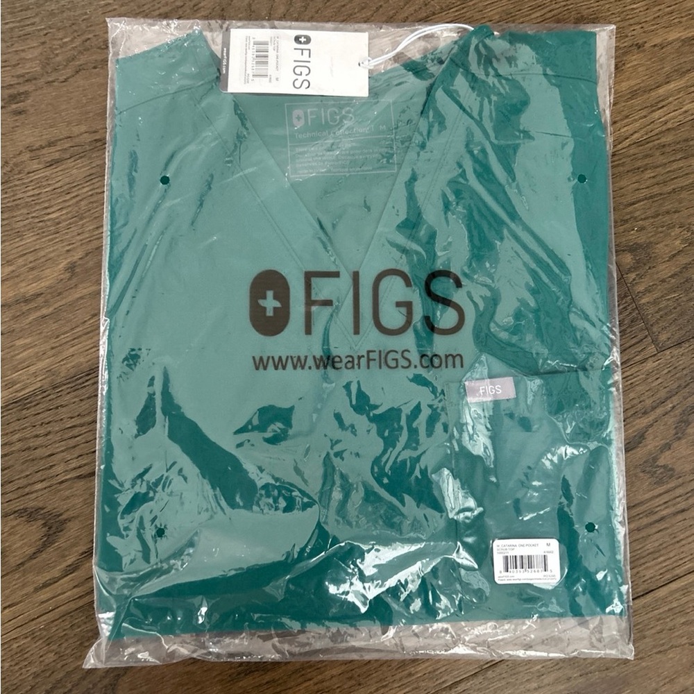 Figs Scrub Top, Hunter Green, Medium